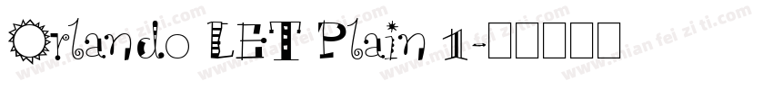 Orlando LET Plain 1字体转换